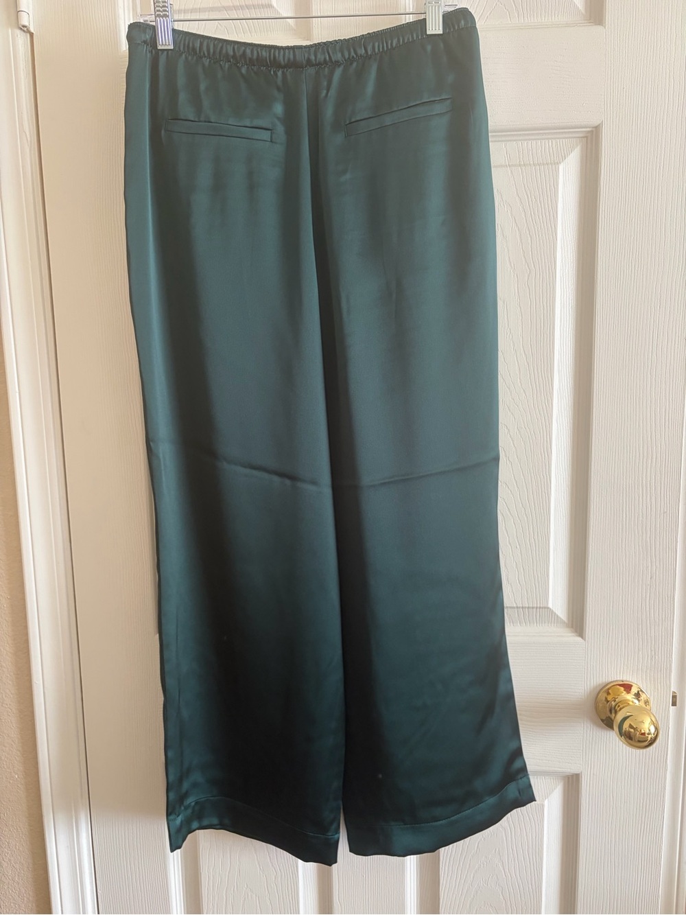 Silky Dark petite medium Green Wide Leg Lounge Pants - Picture 3 of 3